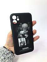 Силиконовый светящийся в темноте чехол KAWS, Iphone 11