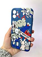 Силиконовый светящийся в темноте чехол KAWS, Iphone 11