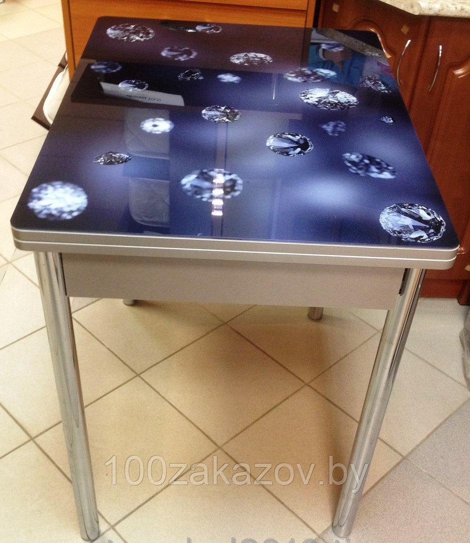 Раскладной стол со стеклянной поверхностью. Стол М29 "Солтеро"