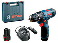 Шуруповерт аккумуляторный Bosch GSB 120-LI (12.0 В, 2 акк., 2.0 А/ч Li-Ion, 2 скор., 28 Нм)