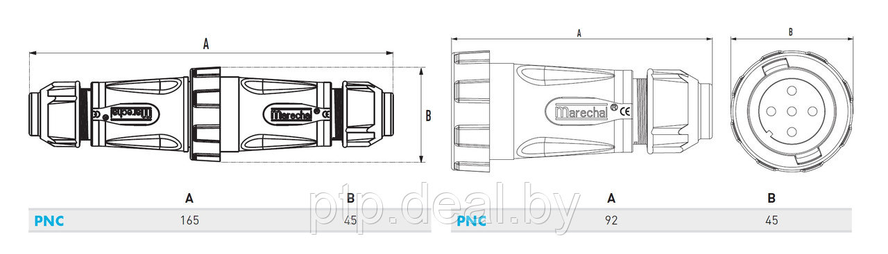 Разъём компактный Marechal серии PNC - фото 2 - id-p179983466
