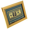 Купюра 100 Долларов "Когда много денег …" в золотой рамке, фото 2
