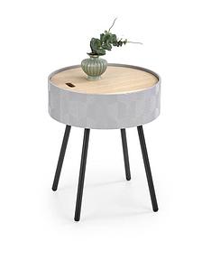 Стол журнальный ЖК AURA серый матовый/черный, 38/45