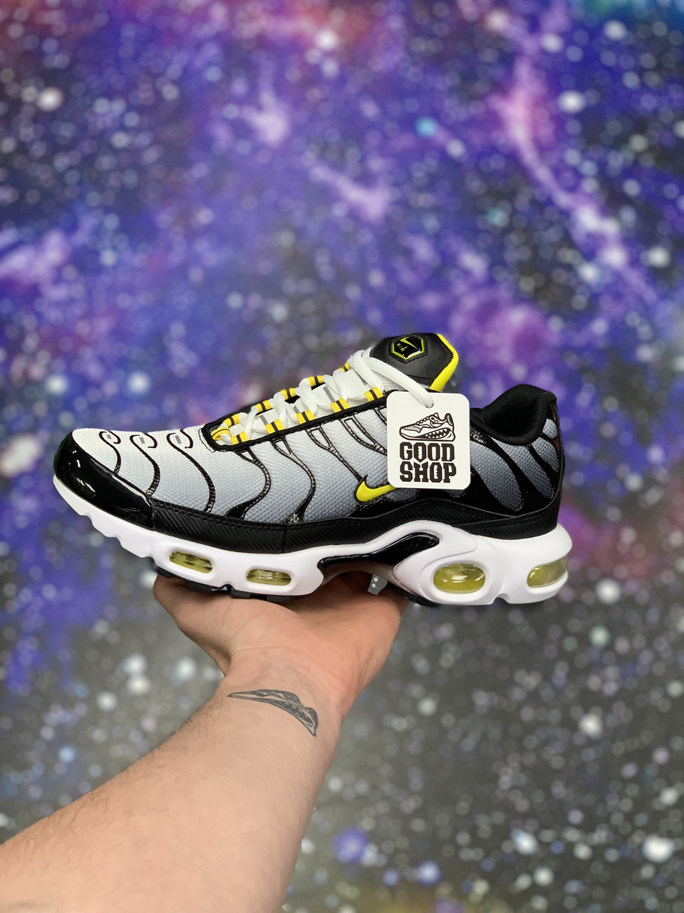 Кроссовки Nike Air Max TN+ White Grey Yellow
