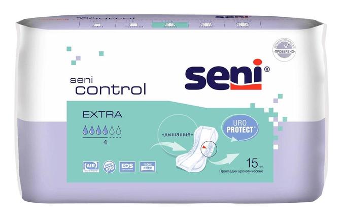 Прокладки урологические для женщин Seni Control Extra, 15 шт., фото 2