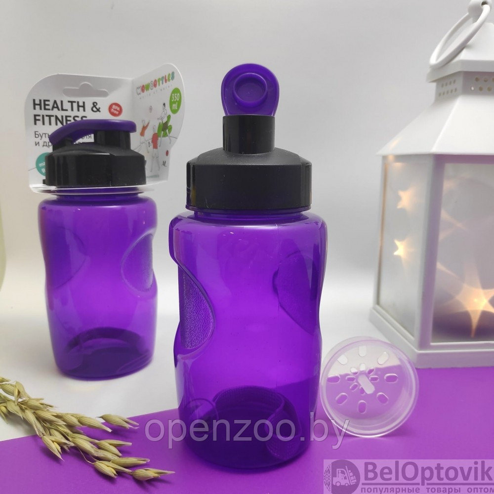 Анатомическая детская бутылка с клапаном Healih Fitness для воды и других напитков, 350 мл Розовый - фото 5 - id-p180027056