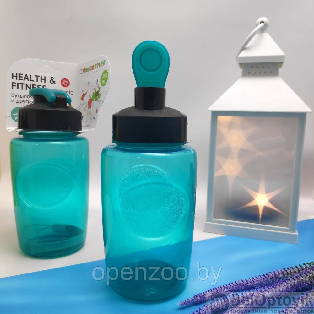 Анатомическая детская бутылка с клапаном Healih Fitness для воды и других напитков, 350 мл Бирюзовый - фото 8 - id-p180027058