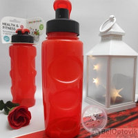 Анатомическая бутылка с клапаном КК0156 Healih Fitness для воды и других напитков, 500 мл. Сито в комплекте