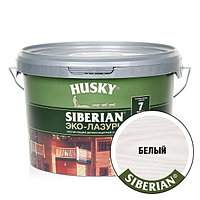 HUSKY SIBERIAN «Эко-Лазурь для дерева» полуматовая белая (2,5л)