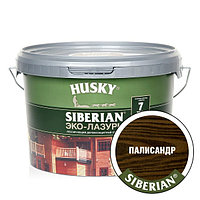 HUSKY SIBERIAN «Эко-Лазурь для дерева» полуматовая палисандр (черное дерево) (2,5л)