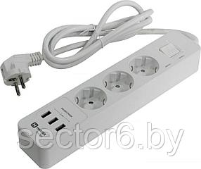 Удлинитель HARPER UCH-330 White  .5м (3  розетки  + 3  USB) HARPER UCH-330