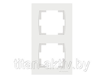 Рамка 2-ая вертикальная белая, RITA, MUTLUSAN