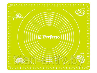 Коврик для теста с мерными делениями, силиконовый, 50х40 см, серия GREEN, PERFECTO LINEA (Размер 50х