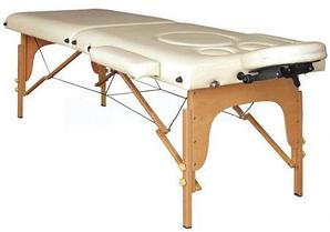 Массажный стол для беременных Atlas Sport 70 см складной 2-с деревянный (бежевый)