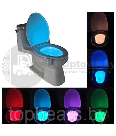 Цветная LED подсветка для унитаза (туалета) с датчиком движения Light Bowl - фото 4 - id-p156549713
