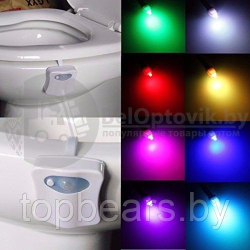 Цветная LED подсветка для унитаза (туалета) с датчиком движения Light Bowl - фото 5 - id-p156549713