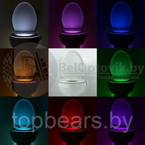 Цветная LED подсветка для унитаза (туалета) с датчиком движения Light Bowl - фото 6 - id-p156549713