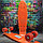 Скейт Пенни Борд (Penny Board) однотонный, матовые колеса 2 дюйма (цвет микс), до 60 кг.  Розовый, фото 3