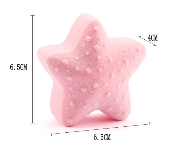 Бархатная коробочка "Морская звезда"  (6,5 на 6,5 см) Розовый