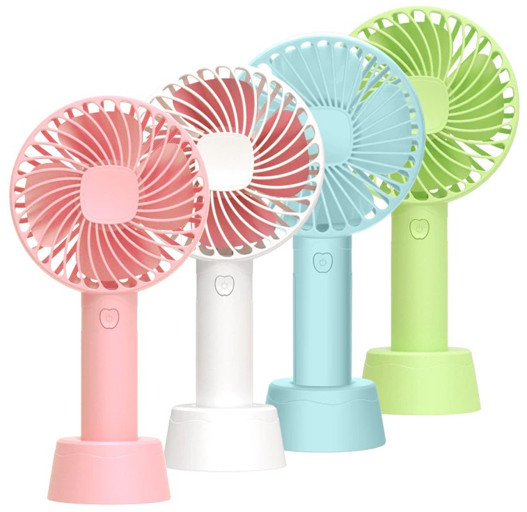 Портативный Ручной Мини Вентилятор Handy Mini Fan USB с подставкой, 3 скоростных режима - фото 2 - id-p180042953