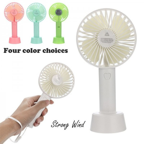 Портативный Ручной Мини Вентилятор Handy Mini Fan USB с подставкой, 3 скоростных режима - фото 3 - id-p180042953