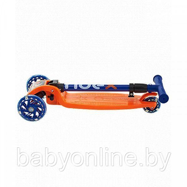Самокат трёхколёсный Ridex Loop складной mini оранжевый синий - фото 6 - id-p180046906