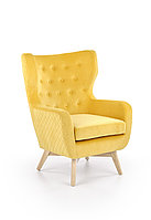 Кресло HALMAR MARVEL желтый/натуральный