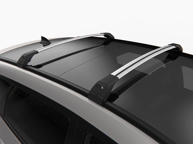 Багажник Turtle Tourmaline v2 серебристый  для Hyundai Santa Fe / Grand Santa Fe с 2013г.- (на интегрированные