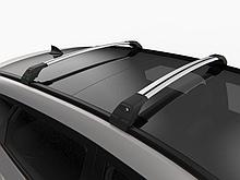 Багажник Turtle Tourmaline v2 серебристый  для Hyundai Tucson 2015г - (интегрированные рейлинги)