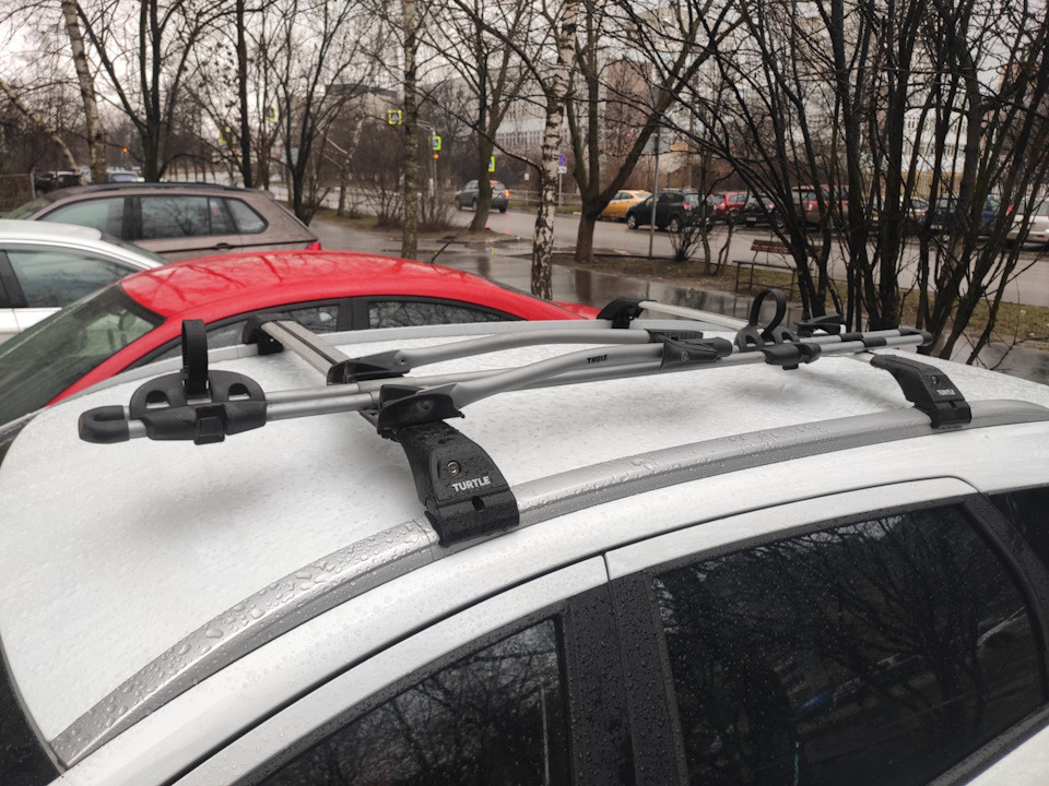 Багажник Turtle Tourmaline v2 серебристый для Volvo XC 90 2015-... (на интегрированные рейлинги) - фото 8 - id-p180051969