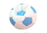 Кресло-мяч бело-голубой размер XL