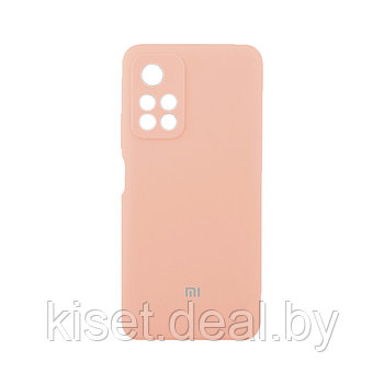 Soft-touch бампер KST Silicone Cover для Xiaomi Redmi Note 11T 5G / Poco M4 Pro 5G пудровый с закрытым низом