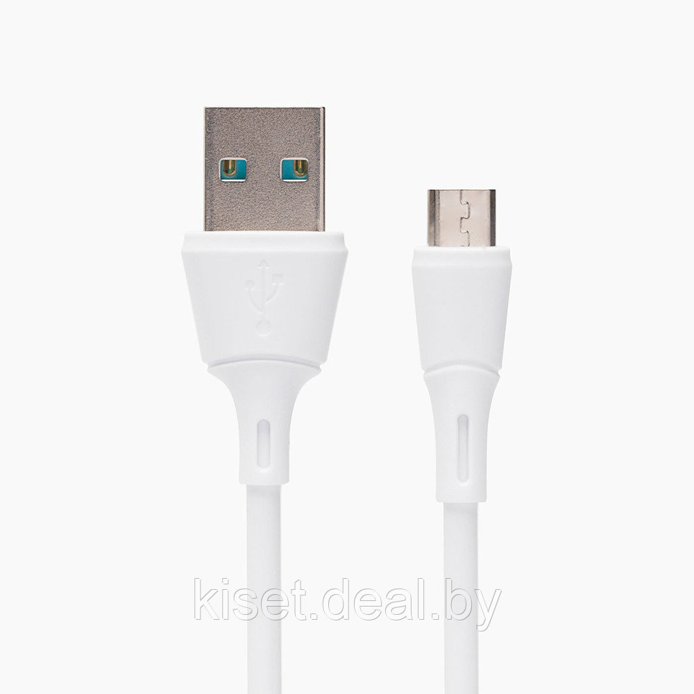 Кабель CELEBRAT FLY-2M microUSB 1m для зарядки белый - фото 1 - id-p180052925