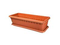 Кашпо Флавия прямоугольное пластиковое №2 100 см (терракота) EP 270