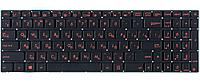 Клавиатура для ноутбука Asus Rog Strix GL702 черная, кнопки красные, с подсветкой ver.2