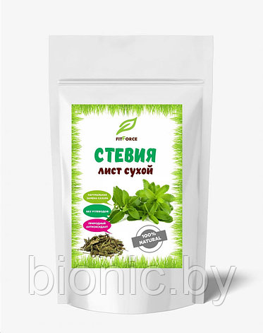 Стевия, лист сухой, "FITFORCE" дой-пак 50 гр. 1/50, фото 2