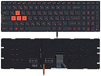 Клавиатура для ноутбука Asus ROG Strix GL502 черная, с красной подсветкой, ver.1