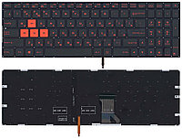 Клавиатура для ноутбука Asus ROG Strix GL702 черная, с красной подсветкой, ver.1