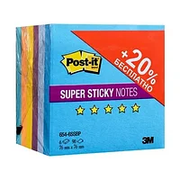 Бумага для заметок на клейкой основе "Post-it SuperSticky Огонь и Воздух ", 76x76 мм, 540 листов, ассорти