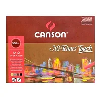 Блок-склейка бумаги для пастели "Mi-Teintes Touch", 24x32 см, 350г/м2, 12 листов, 4 цвета