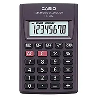 Калькулятор карманный Casio "HL-4A-W-EP", 8 - разрядный,  темно-серый