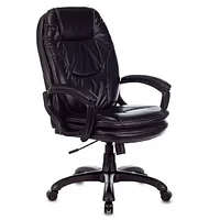 Кресло для руководителя "Бюрократ CH-868AXSN", кожзам, пластик, черный