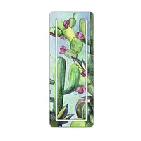 Закладка для книг "Цветущий кактус", 57x150 мм, зелёный