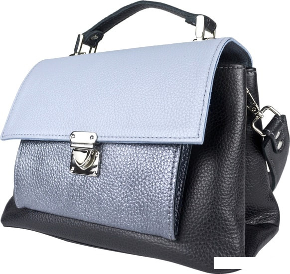 Женская сумка Carlo Gattini Classico Agliano 8036-01 (черный/голубой) - фото 1 - id-p179492205