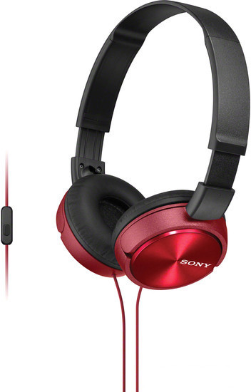 Наушники с микрофоном Sony MDR-ZX310AP (красный)