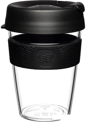 Многоразовый стакан KeepCup Original M Clear Black 340мл (черный), фото 2