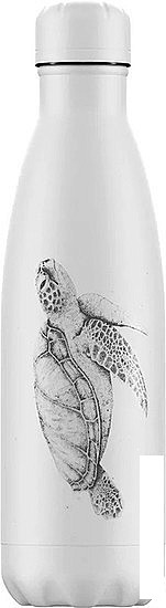 Термос Chilly's Bottles Sea Life New Turtle 0.5 л (белый)