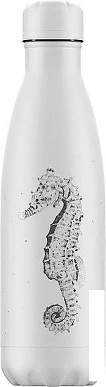 Термос Chilly's Bottles Sea Life Seahorse 0.5 л (белый)