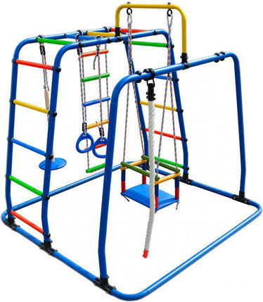 Детский спортивный комплекс Формула здоровья Игрунок Т плюс синий-радуга, фото 2