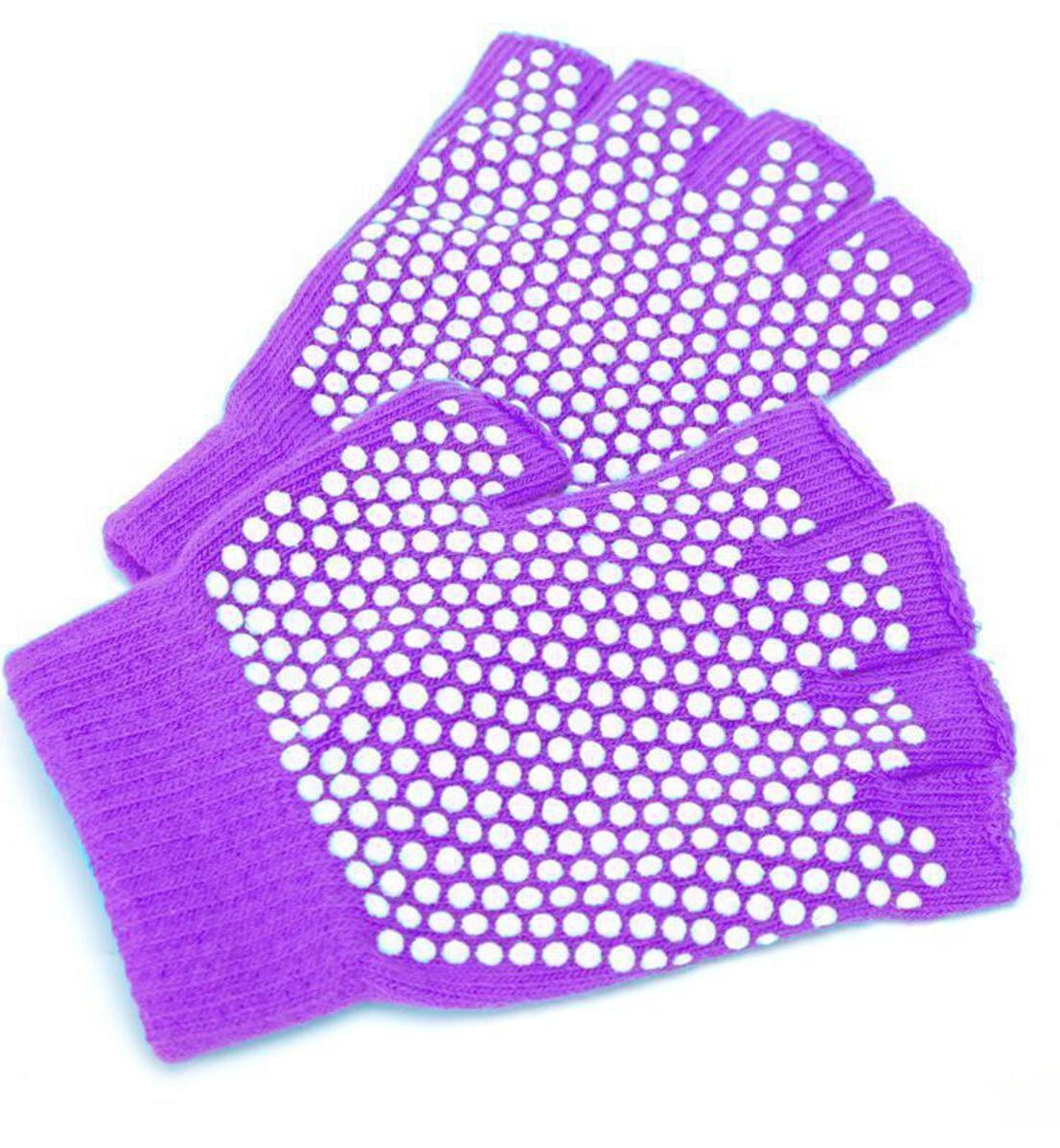 Перчатки Bradex SF 0208 противоскользящие для занятий йогой, фиолетовые